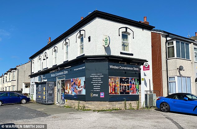 Thugs ransacked and looted the Windsor Mini Mart (pictured) which was owned by an Asian family