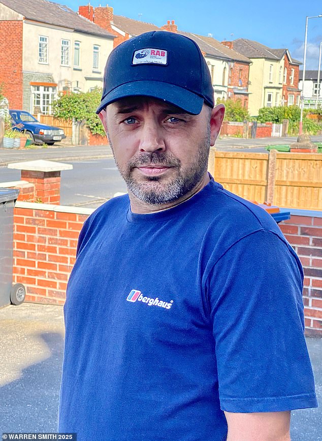 Roofer Craig Johnson, 37, witnessed the riot at first hand with most of it happening outside his front door
