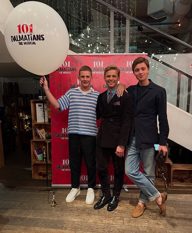 Last week the TV presenter was seen reunited with his sons at 101 Dalmatians: The Musical at the Eventim Apollo in London, where Jeff made his West End debut