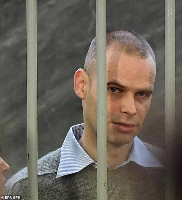 Michal Konrad Herba who took part in the kidnapping of Ms Ayling, sitting in the courtroom during his trial in Milan, Italy, 24 October 2018
