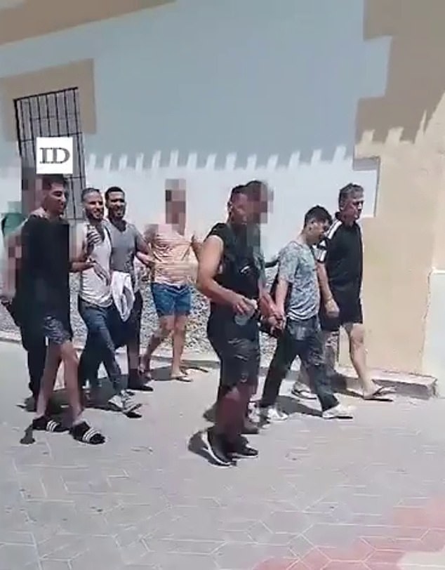 The men were later detained were later detained by the Spanish Civil Guard