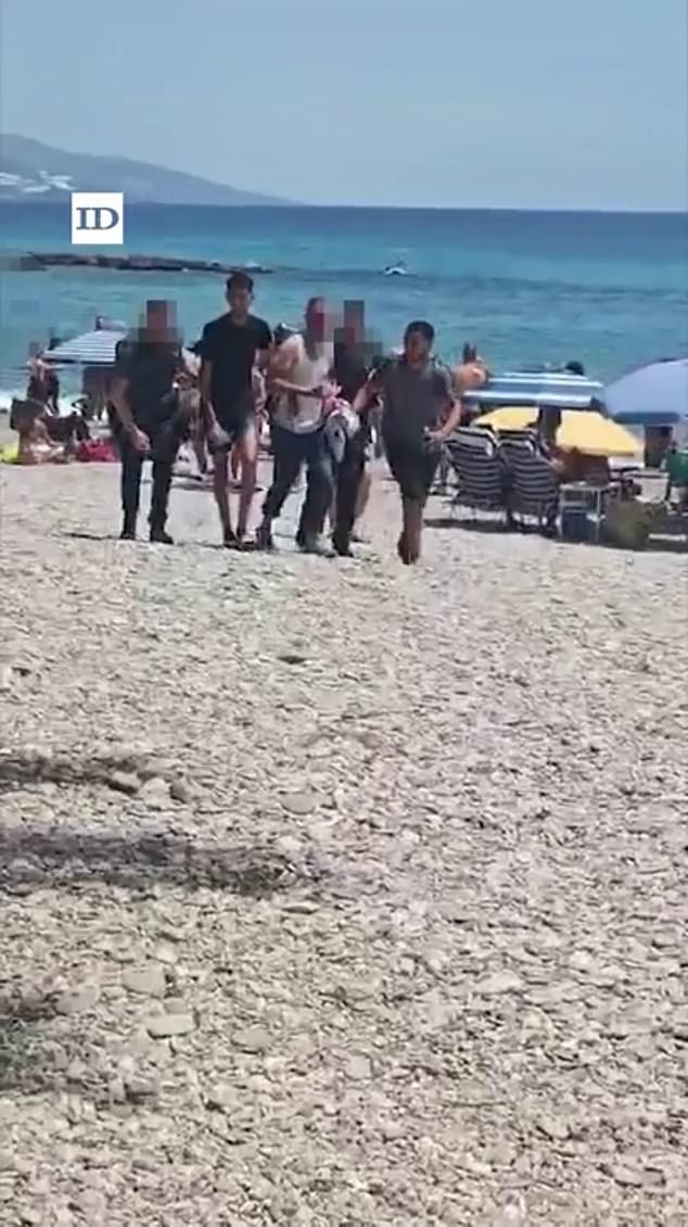 Witnesses described how some of the men ran across the beach, while others tried to blend in with the crowd