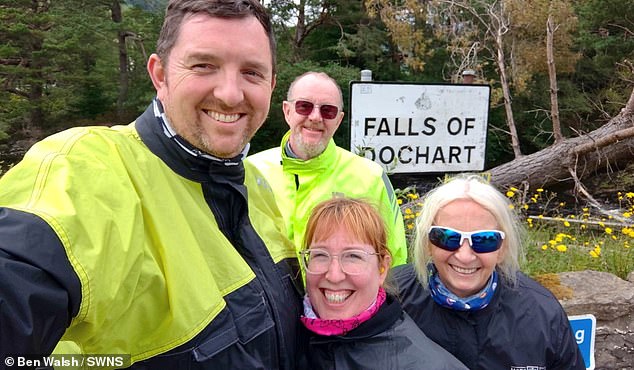 Ben, Laura, and his parents Ian, and Rachel, were visiting Gourock on a motorbike tour of Scotland