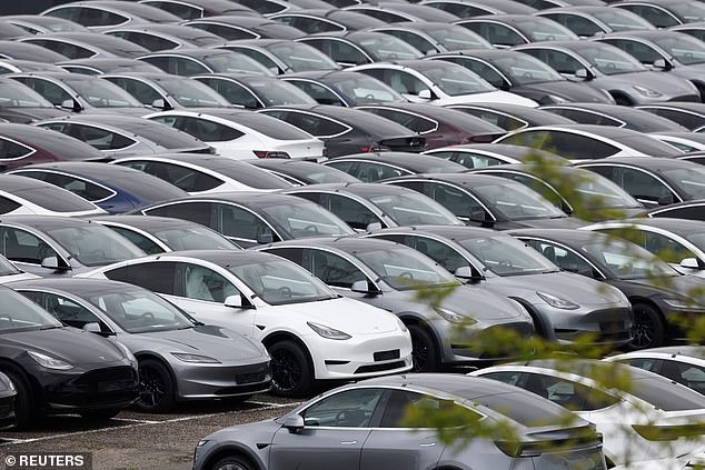 Tesla - which is not eligible for the Government grant due to all its cars being over £37k - posted a huge 60% fall in registrations last month