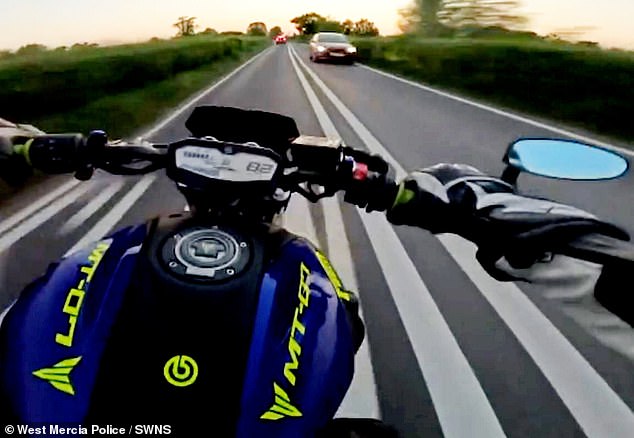 Throughout the video, he experiences several near-misses as he hurtles along at breakneck speeds