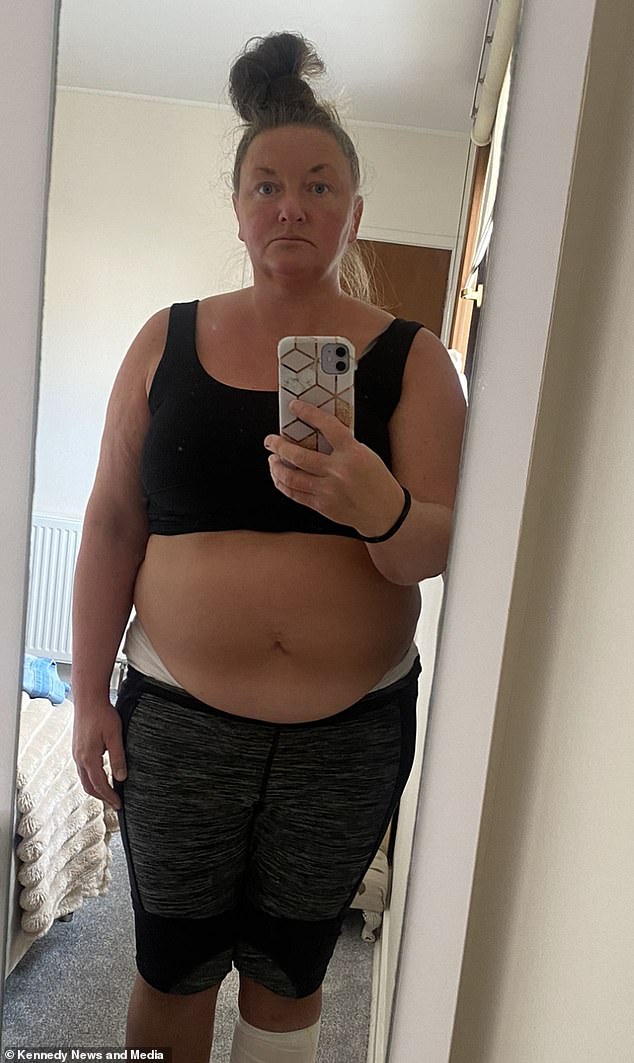 She lost four stone in the first four months, dropping from 15 to 11 stone. But in June, she suddenly began to feel nauseous every time she tried to eat or drink and would faint almost daily