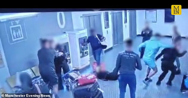 Police watchdogs are probing how this footage of the Manchester Airport fracas last July came to light