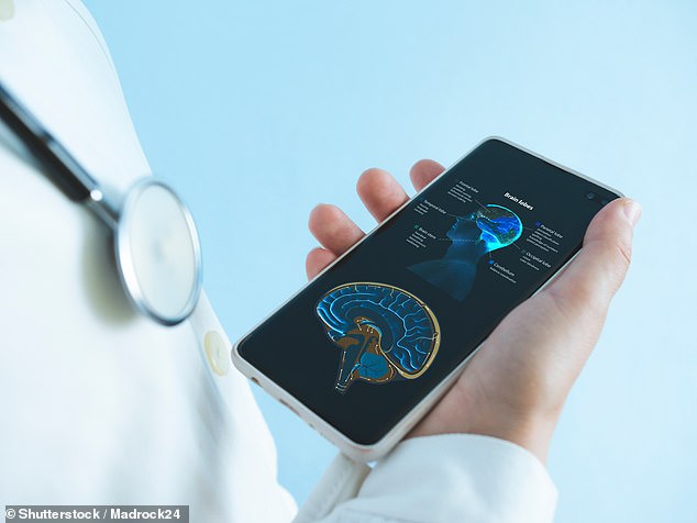Doctor using a smart phone