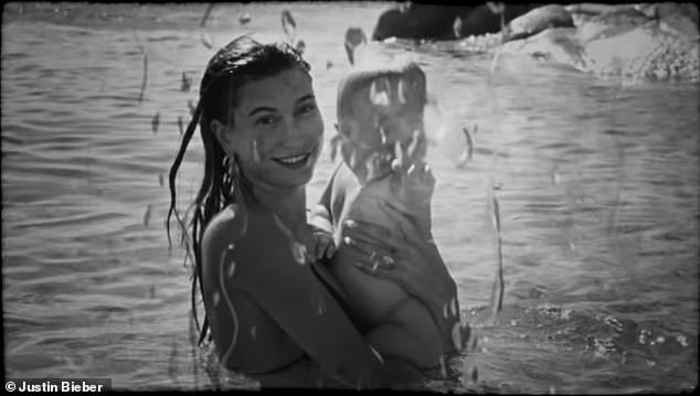 The couple have yet to reveal their child's face, and they continued to creatively shield his privacy in the music video
