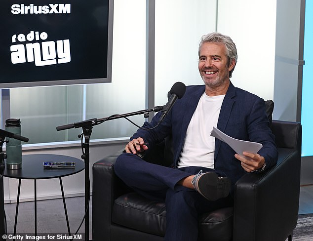 The source claimed Stern was also displeased over SiriusXM 'leaning heavily' on fellow radio star Andy Cohen. - pictured last month
