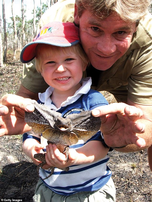 While the figure may seem surprising, Steve certainly put his money where his mouth was when it came to conservation, reinvesting most of his earnings back into Australia Zoo. steve is pictured with son, Robert