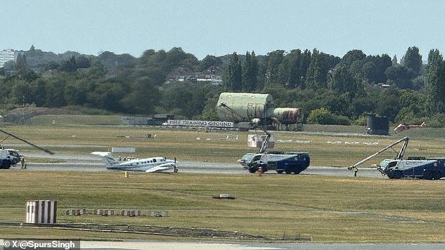 Emergency crews headed to the runway at Birmingham Airport to assist this afternoon