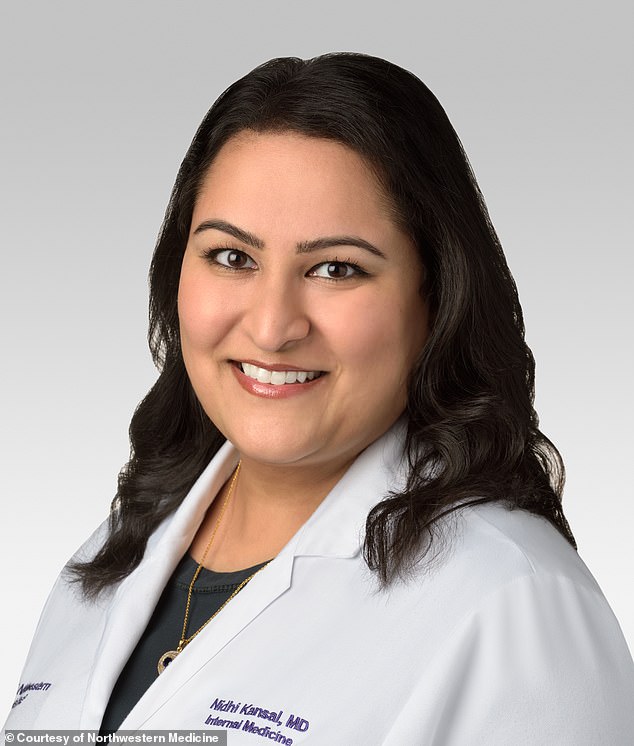 Dr Nidhi Kansal (pictured) is an internal medicine physician at Northwestern Medicine in Chicago, Illinois