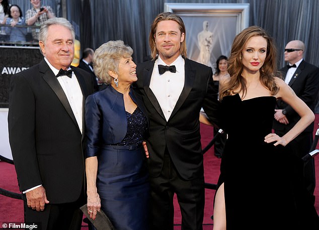 While Jane and William kept mostly out of the spotlight, they did occasionally join Pitt on the red carpet - pictured 2012 with Pitt and ex wife Angelina Jolie