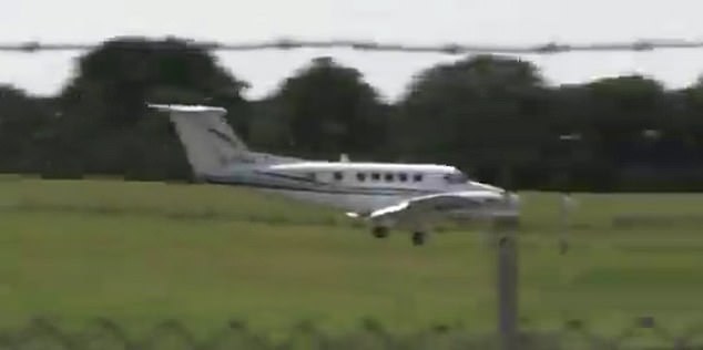 An observer filmed the plane as it was forced to make an emergency landing at Birmingham