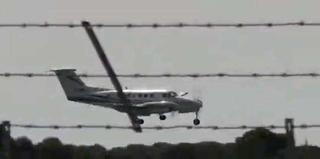 A plane skidded down the runway to make an emergency landing at Birmingham Airport today forcing the cancellation of scores of flights