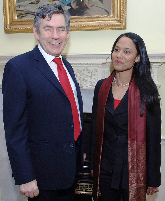 Ms Ali has served as Labour's minister for homelessness since the party's election win in July 2024. She is pictured here with former Labour Prime Minister Gordon Brown