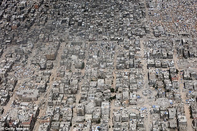 Gaza has been decimated since Israel began its siege against the Strip (pictured August 6)