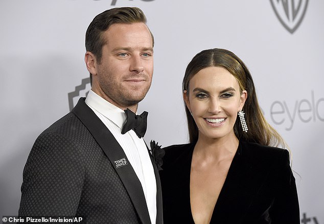Armie was married to television host and entrepreneur Elizabeth for a decade before their split in 2020 (the couple pictured in 2018)