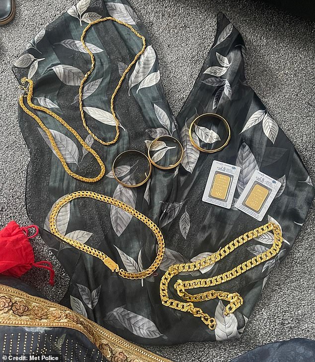 Several necklaces and bracelets, pictured, were taken in the £500k burglary in December