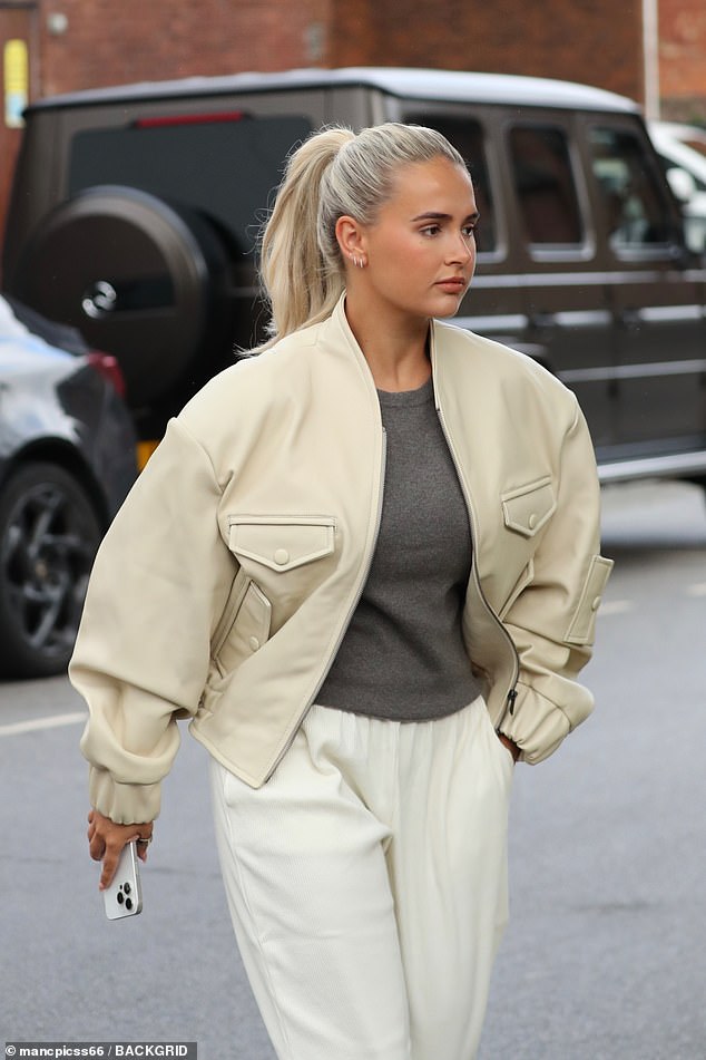 She was clad in a self designed ensemble as she stepped out in Manchester