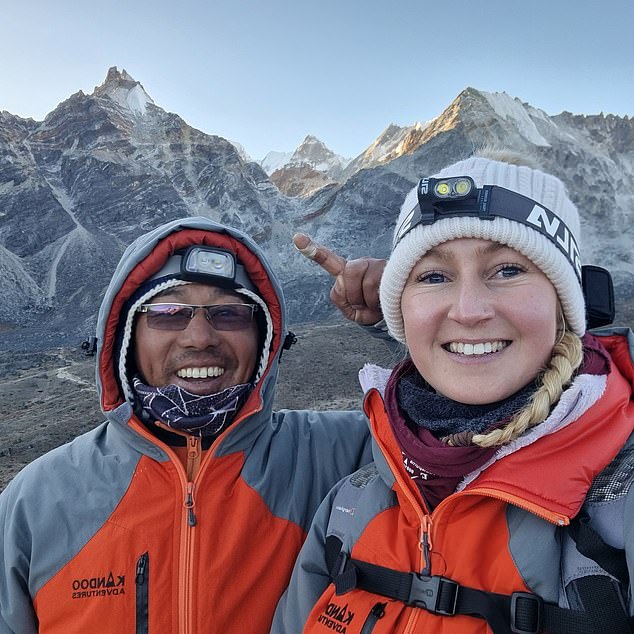 Colleagues at Kandoo Adventures, where Ms McFarland worked, said her eyes 'sparkled brightest' when she was in the mountains