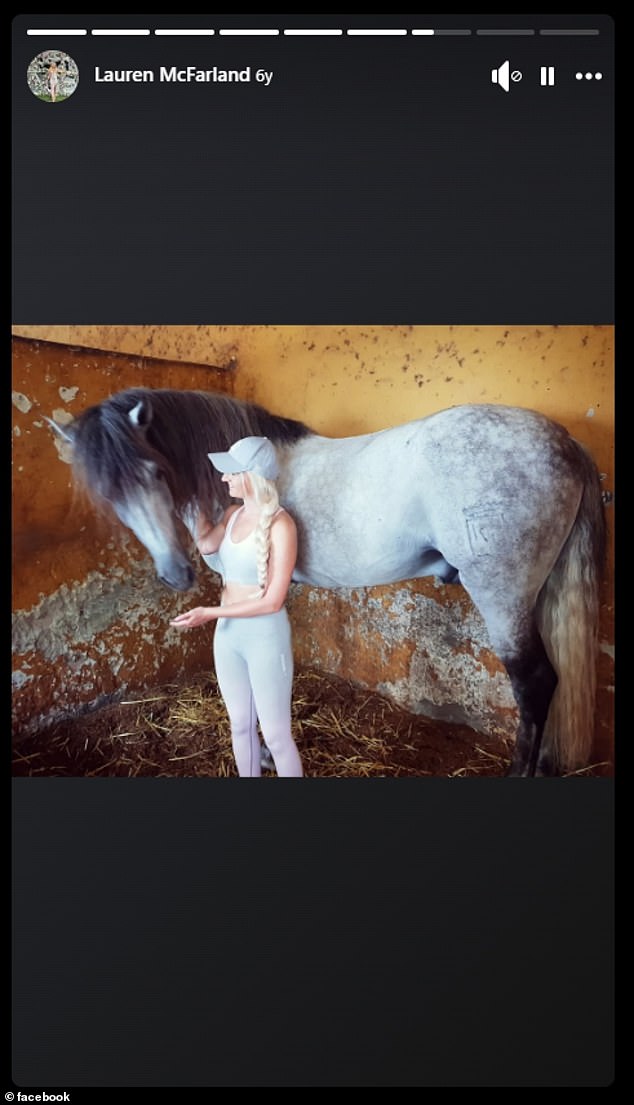 Ms McFarland had a passion for horses and was an accomplished equestrian