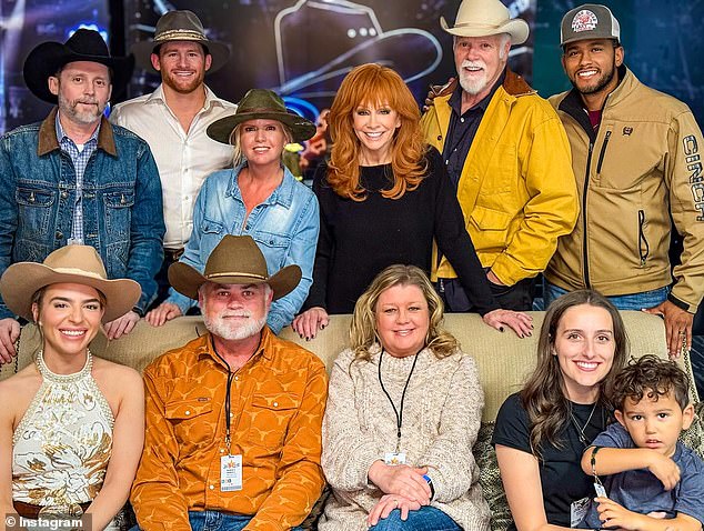 He was  pictured in March of this year (top left), looking frail as he joined River and Remington at the Houston Rodeo with his brother Shelby and McEntire