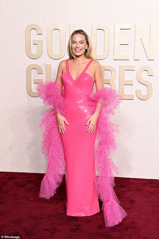 But those expecting a faithful adaptation may be in for a rude awakening as Fennell's upcoming film is said to lean into the 'stylised depravity' (Margot pictured in January 2024)