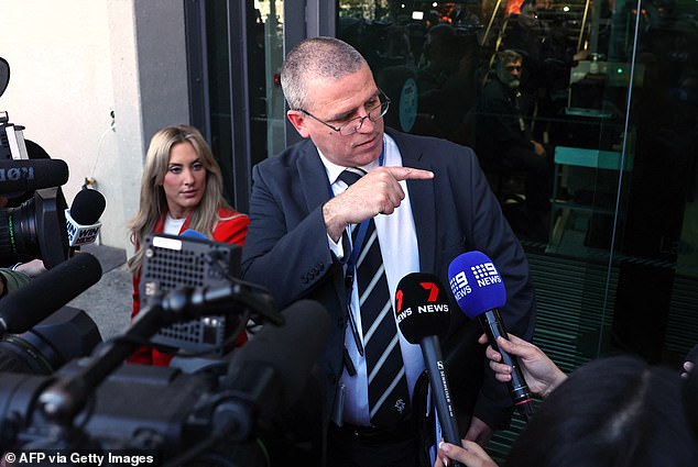 Homicide Squad top cop Detective Senior-Constable Stephen Eppingstall walks from the Latrobe Valley Law Courts after the jury returned its guilty verdicts
