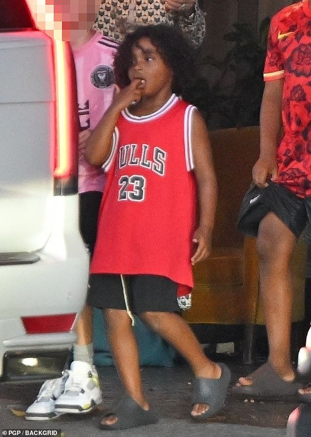 Meanwhile, Psalm showcased his love for NBA legend Michael Jordan by wearing his No. 23 Chicago Bulls jersey