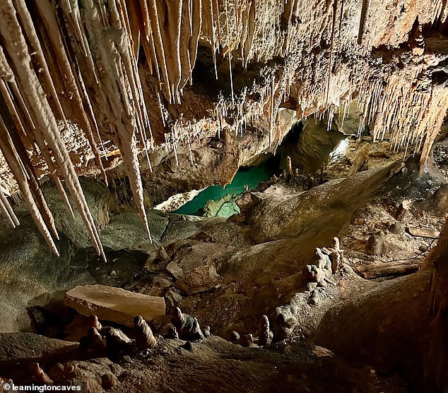 Speleothems are mineral deposits formed from groundwater within underground caverns such as stalactites and stalagmites. Pictured at Leamington Cave in northeastern Bermuda