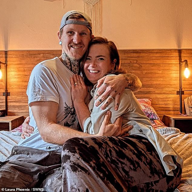 Mr and Mrs Phoenix cosied up at home. They sold their £85,000 house in Britain to reinvest in a new life in Bulgaria