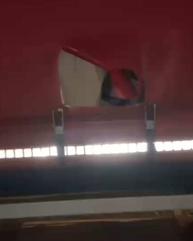 Thieves rip open the container of a truck parked at Lancaster services north bound on the  M6