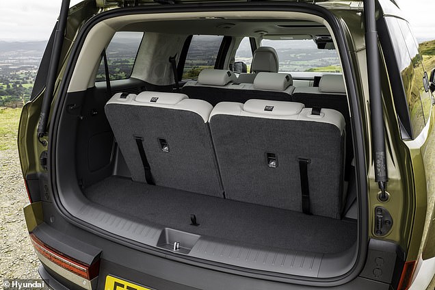 With the third row of seats erected, there's still a small about of boot space available