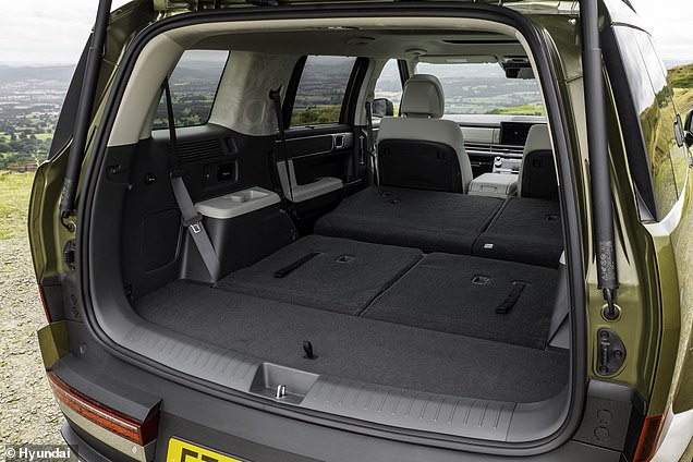 With the second and third row of seats folded flat, your mate with a Transit van will be very jealous of your car's luxurious load lugging capabilities