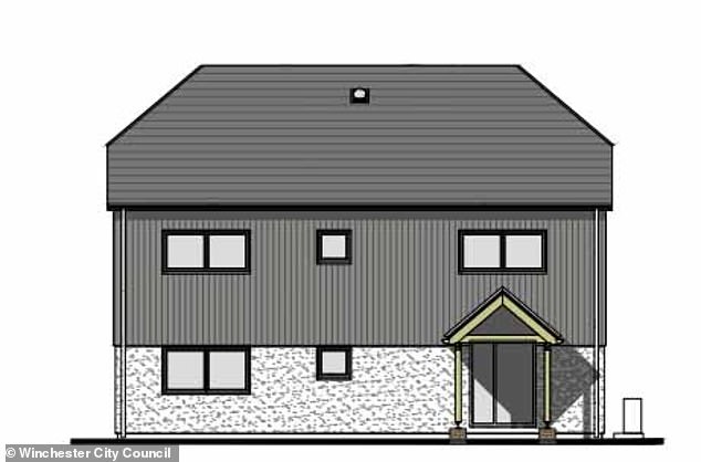 Hiawatha's new owner, named Simon Smith, soon submitted an application to Winchester City Council to tear the historic property down. He planned to build two modern houses (pictured) on the site