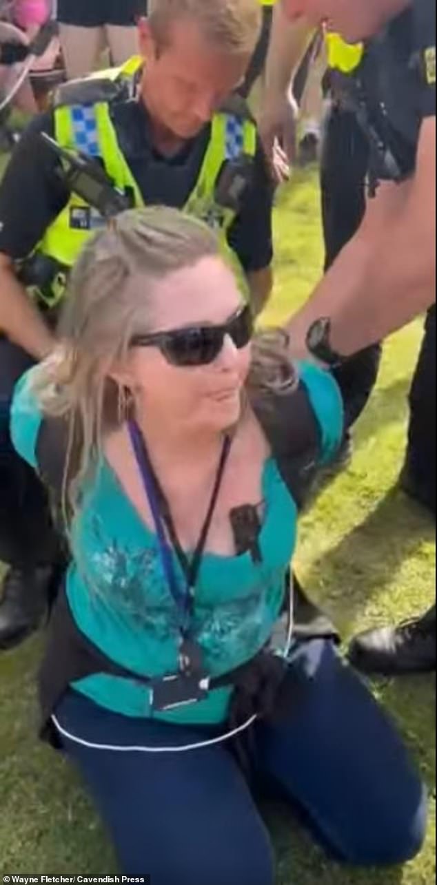 She was arrested and charged with assault and criminal damage following a row at Winsford Pride in June