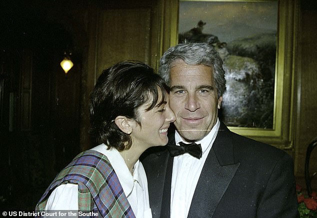This undated trial evidence image obtained December 8, 2021, from the US District Court for the Southern District of New York shows British socialite Ghislaine Maxwell and US financier Jeffrey Epstein