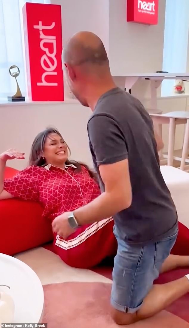 Onlookers could be heard shouting 'careful, careful, careful' in the background before Jason, doubled over with laughter, turned to the cameraman and said: 'Please tell me you got that?'