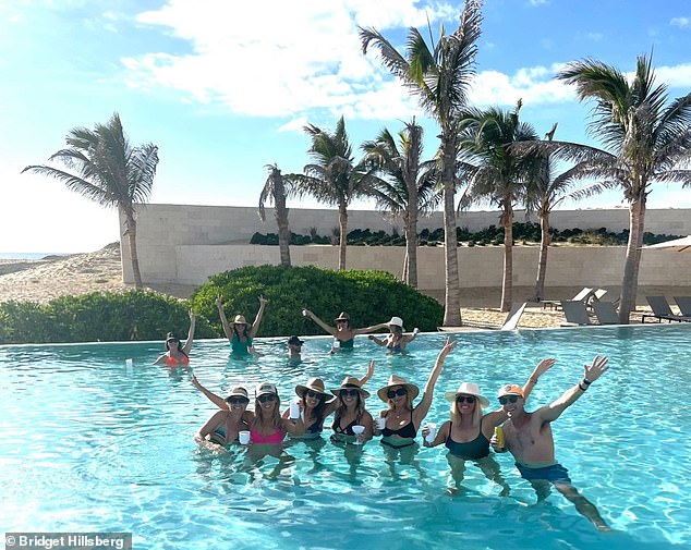 The Hillsbergs celebrated Bridget's 40th birthday at a luxury hotel in Mexico with 28 of their closest friends