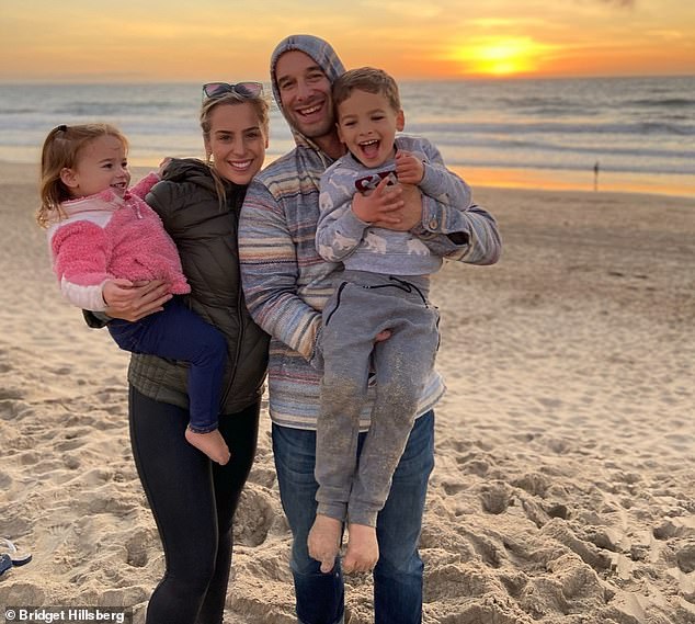 The Hillsberg family photographed near their home in Hermosa Beach, California