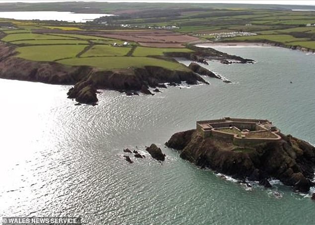 Conner, 50, splashed out £500,000 on the two-acre island and the Napoleonic fort that sits on top, then spent another couple of million doing it up