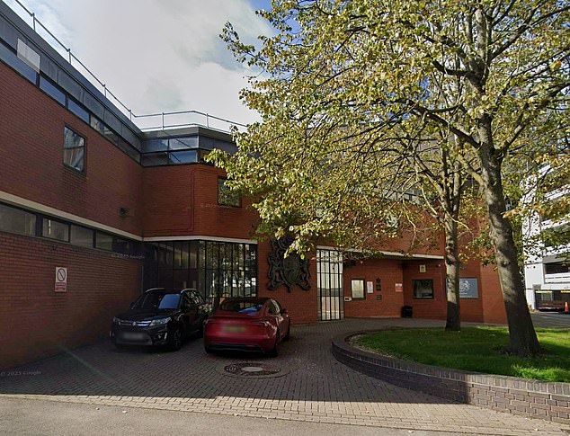 Swindon Crown Court (pictured) heard that the receptionist misunderstood his welsh accent and believed he was making a bomb threat against the school