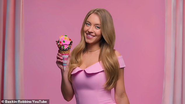 Sweeney stars in an ad for Baskin-Robbins ice cream released on June 26, 2025