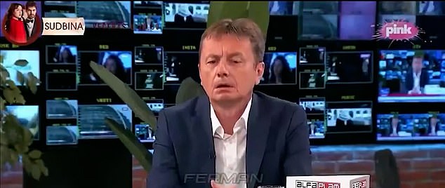 His face was drooping and he began to stutter his words while he appeared on TV