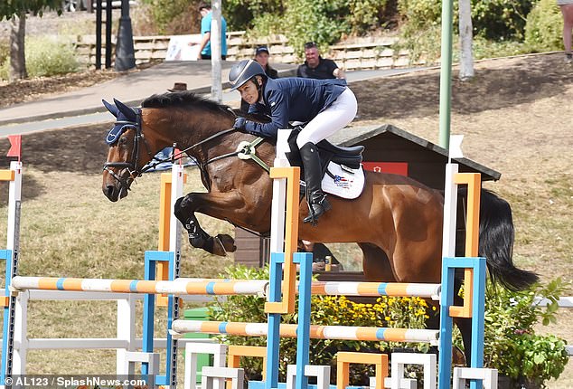 One of the events Zara Tindall (pictured) took part in during the Gloucestershire event was the showjumping