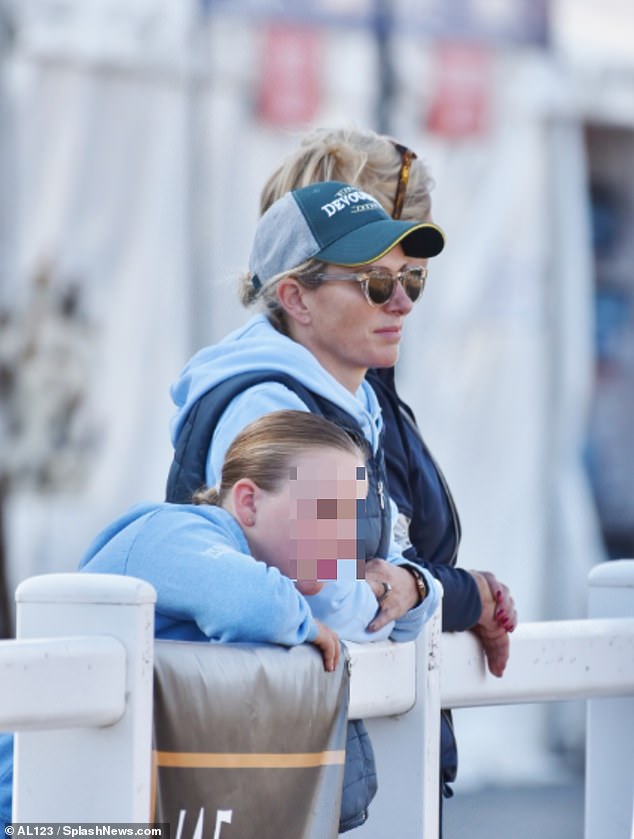 It appears the 10-year-old has inherited the Royal Family's love of horses, with the youngster looking like she was enjoying the equestrian event on Saturday
