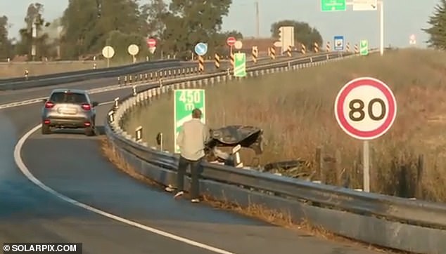 Pictures from the crash scene showed the mangled wreckage of one of the two vehicles involved in the accident beside the road. The circumstances surrounding the fatal accident were today being investigated by the GNR police force