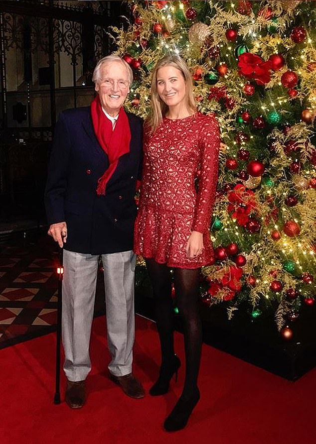 Bella, pictured with the legendary host of Radio 4's Just A Minute, was opposed to her son taking the Mountbatten name after her relationship with Harry ended while she was pregnant